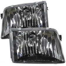 Black Housing Factory Style Headlights Headlamp Assemblies Compatible with 19...