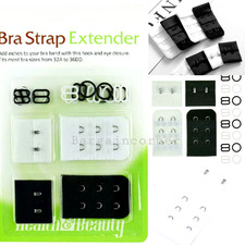 Bra Strap Extenders 1 Black 1 White Strap Slides Rings Extension Fits Most