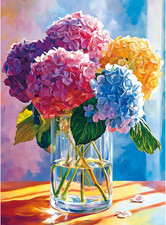 Colorful Hydrangeas 300 Piece Jigsaw Puzzle for Adults, Floral a  Vibrant