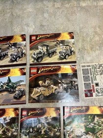 LEGO Indiana Jones Instructions Booklets Manual Lot Sticker Sheet