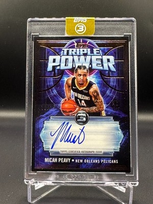 2025-26 Topps 3 Micah Peavy Triple Power Rookie Encased On-Card Auto Bronze /25