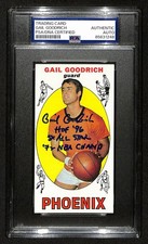 Gail Goodrich HOF Signed/Inscr 1969-70 TOPPS RC Card #2 Suns PSA/DNA 201343