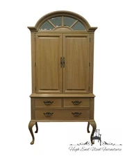 BERNHARDT FURNITURE Bleached Wood Contemporary Coastal Style 43" Mirrored Hig...