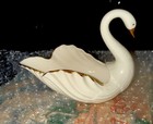 Vintage Lenox Ivory Porcelain Swan Wedding Card Holder Gold Accents — photo 1