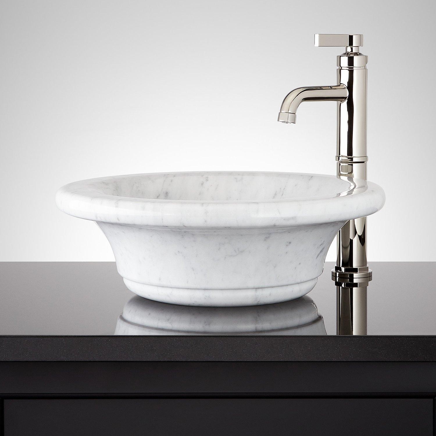 RUE CURVED MARBLE VESSEL SINK - CARRARA 83790₽