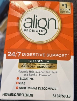 Align Probiotic 24/7 Digestive Support, Daily Probiotic 60 cap Exp 2/28