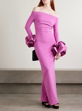 AUTH Solace London The Talia Maxi Dress in berry pink UK SZ 468101214