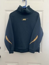 Boys Girls Nike Pullover Sweatshirt Youth XL Grey Green, EUC