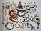 vintage costume jewelry Necklaces Pins Earrings Pearls Prayer Beads Job Lot 3lb