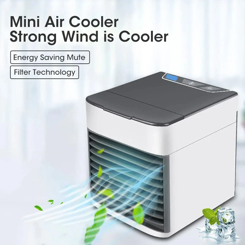 Ventilatore Condizionatore Portatile USB – 3 In 1: Raffredda, Umidifica E Purifica L'aria