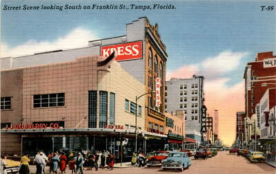 Franklin St., Tampa, Florida, KRESS, JUNCWBERRY CO. Postcard