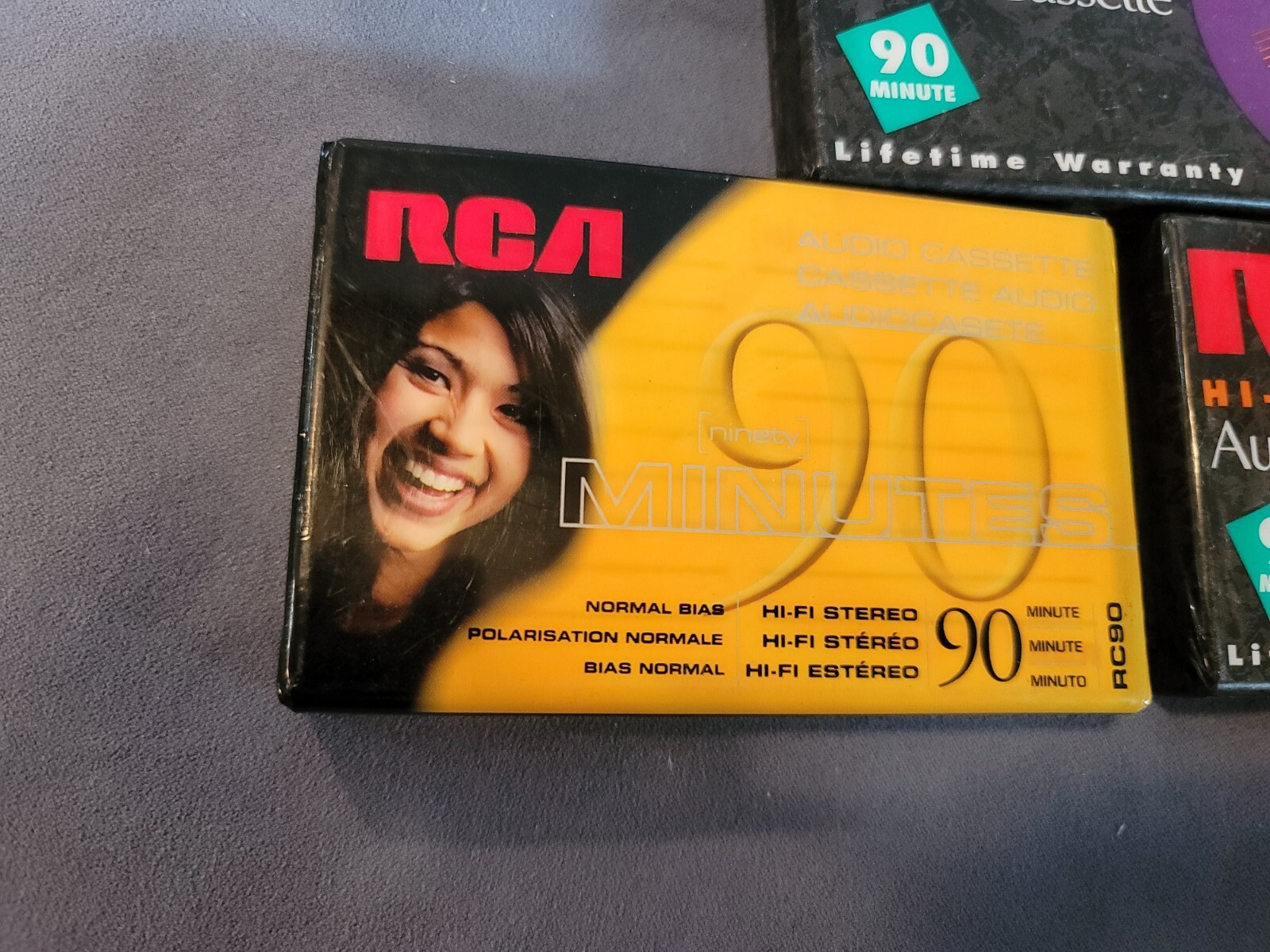 RCA 90 Minutes Blank Audio Cassette Tape RC90 New Sealed and unused Lot of 3 