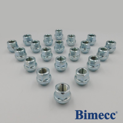 M14x2 Open Wheel Nuts Bimecc (Silver) x 20