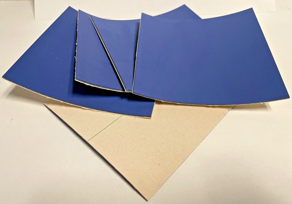 TRELLEBORG LOT OF 5, Offset Printing Blankets 4-ply 5" x 5" Straight Cut .077" thick 1.95mm