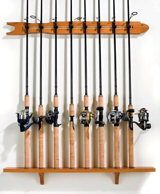 Modular Wall Rack for Fishing Rod Storage Holds up to 8 Fishing Rods ...