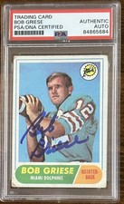 1968 68 Topps Bob Griese Rookie Card RC Signed PSA DNA Certified AUTOGRAPH HOF