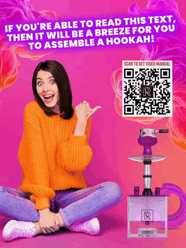 Purple Hookah 2 Hose Hookah Set YADO Square Hookah To Go with Charcoal Holder - Picture 7 of 9