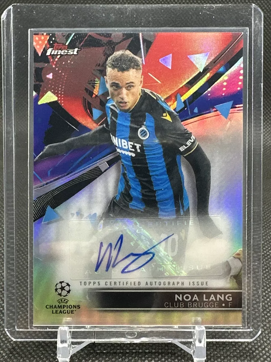 NOA LANG AUTO 2021-22 Topps Finest UEFA Champions League # BA-NL CLUB BRUGGE