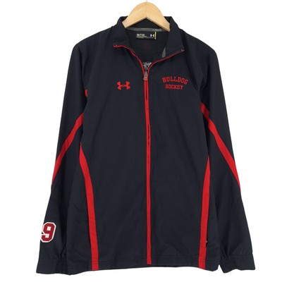 Giacca Da Track Vintage Under Armour Uomo Bulldog Hockey NERA