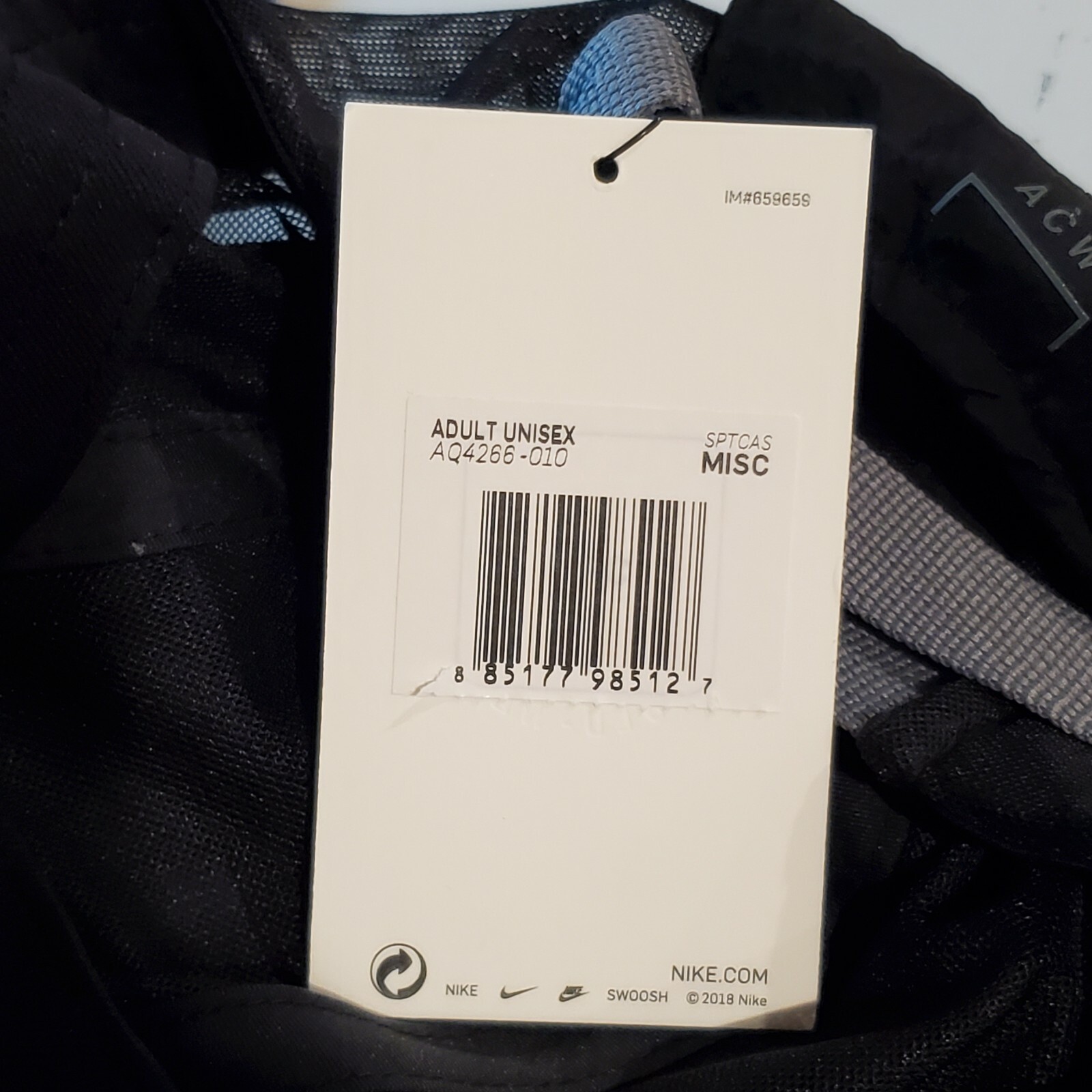 nike x acw technical dual nylon cap onyx