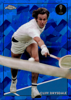 Cliff Drysdale 2021 Topps Chrome Sapphire Tennis Blue Sapphire SP Hall Of Famer