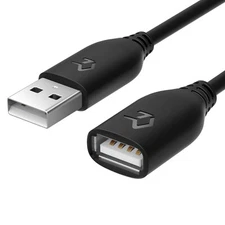 Rankie USB 2.0 Extension Cable A-Male to A-Female 3/6/10 Feet Black