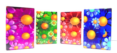 Eclipse Flower Design Hard Plastic Crushproof Cigarette Case, 4ct, 100s, 3117F4