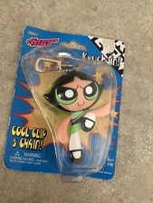Powerpuff Girls Buttercup Keychain Cool Clip  Chain NEW NIP package shows wear