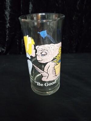 E.T. The Extra Terrestrial Be Good Pizza Hut 6'' Glass Little Drew 1982 Universal