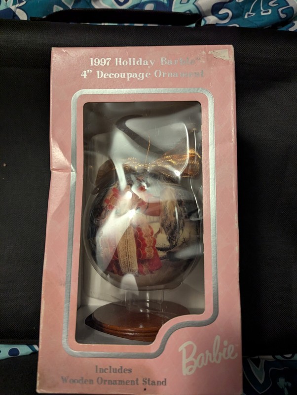 Vintage Barbie Ornament With Stand