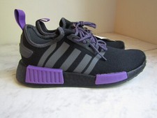 NIB Adidas NMD R1J Black/Gray/Purple GX5694 Athletic Shoes Kids 5.5 EU 38 UK 5