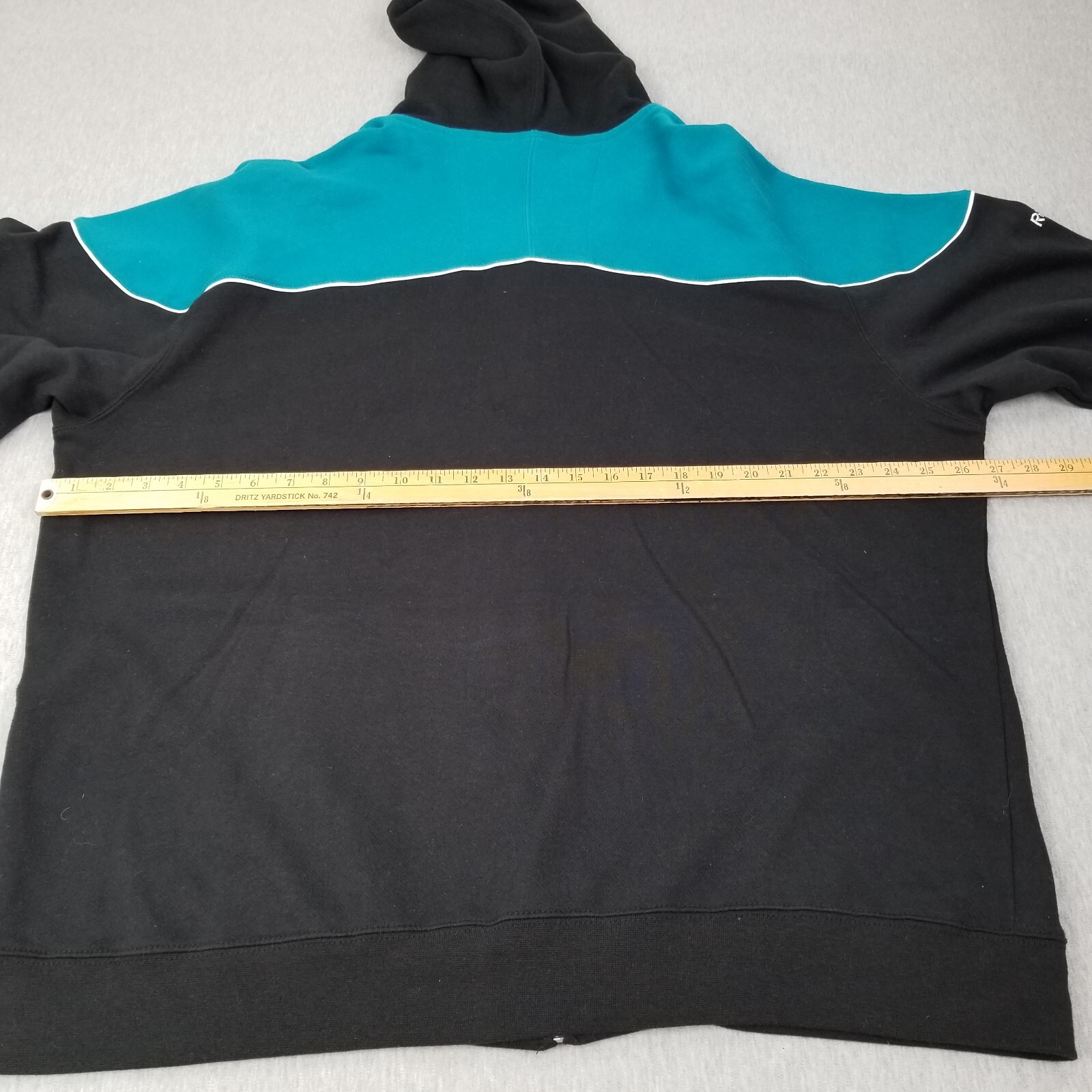 San Jose Sharks Hoodie Men's Extra Large Black Teal NHL Sweater Reebok Full Zip image 9