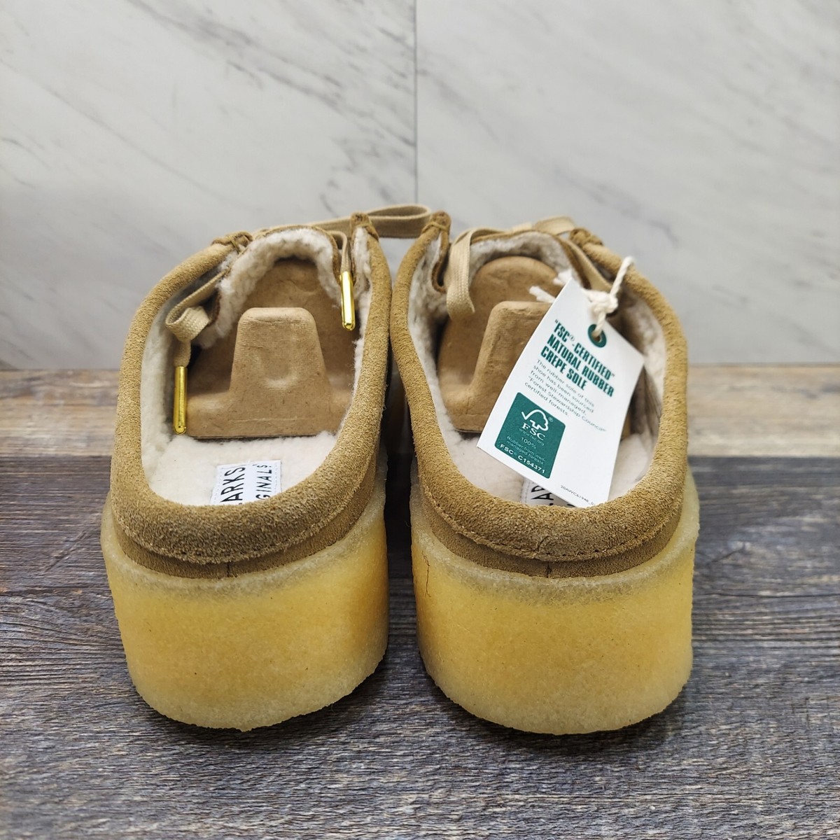 Clarks Originals Wallabeecup Lo Leather Light Tan Casual