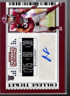 A4062- 2019 Panini Contenders Draft Picks #186 Johnathan Abram RC Auto - Nm-Mt