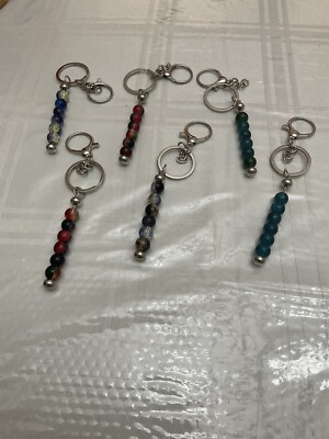 Handmade Bead Fidget Keychain (colors Vary)