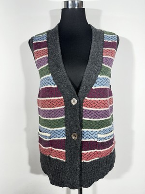 Strickweste PETER HAHN 100% Wolle Pullover Strickjacke Jacke  Gr. 38 Schurwolle