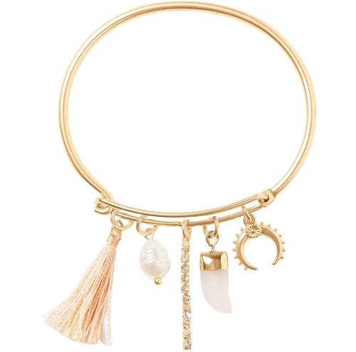 LELE SADOUGHI MIXED CRYSTAL WOVEN PEACH KNOTTED HEADBAND  display picture 2