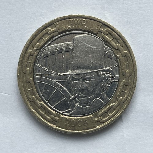 Rare Coin 2 Pound-Isambard Kingdom Brunel 2006 With 2 Minting Errors - 第 1/5 張圖片