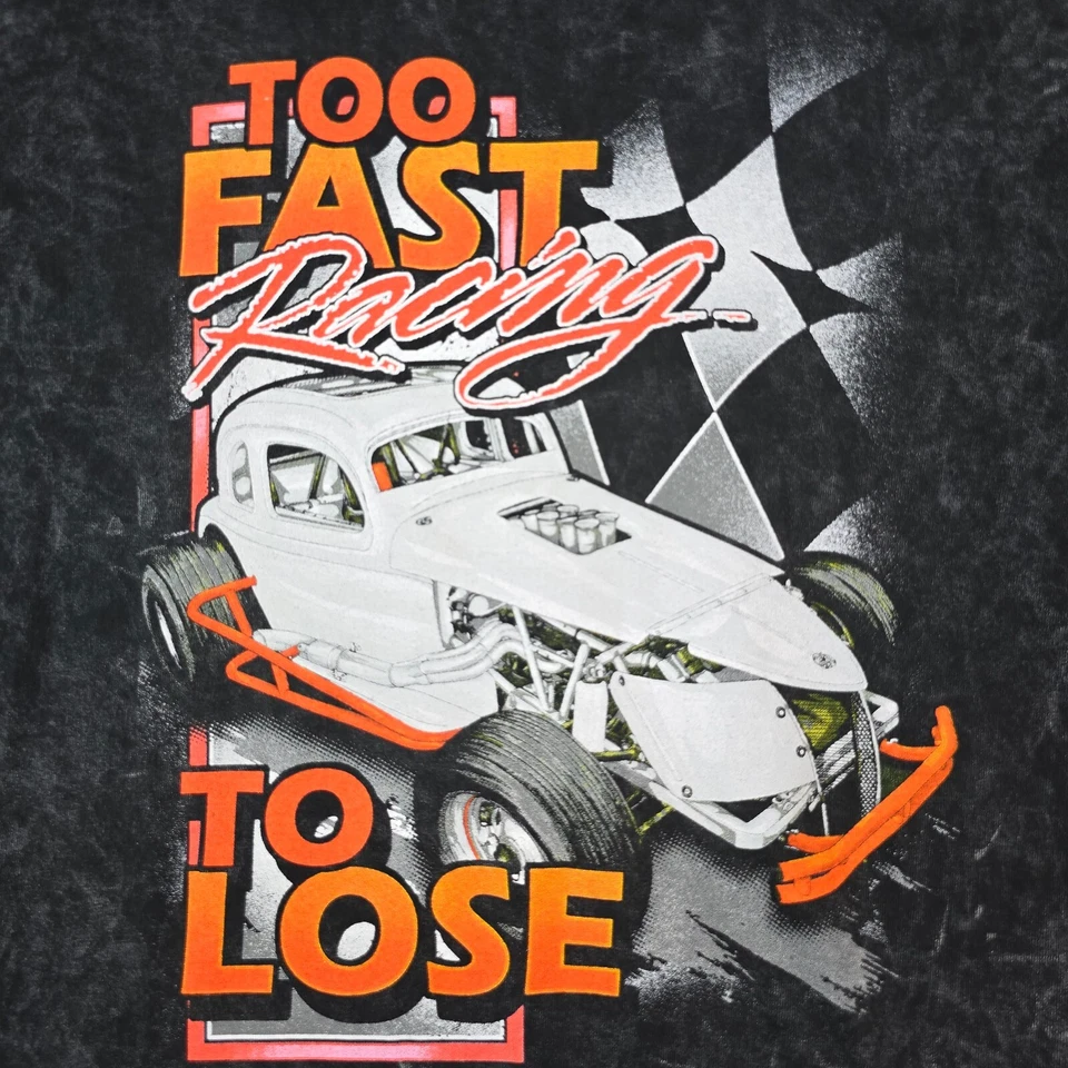 Слишком быстрый гонки рубашка мужская большой L черный отбеливатель повседневный трек мотор на открытом воздухе новый с Ярлыками - Изображение 2 из 4