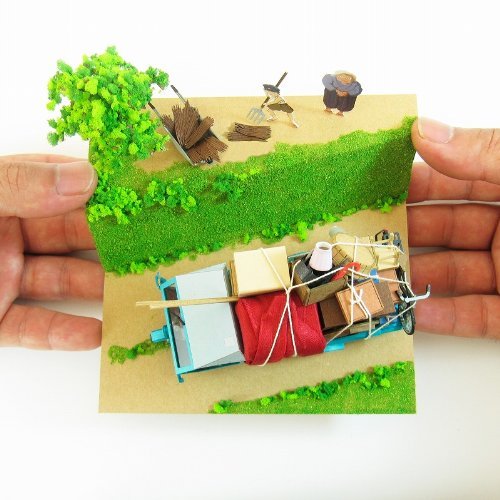 Paper Craft Sankei MK07-14 Ghibli Totoro Kusakabe House Moving 1/48 - Picture 7 of 8