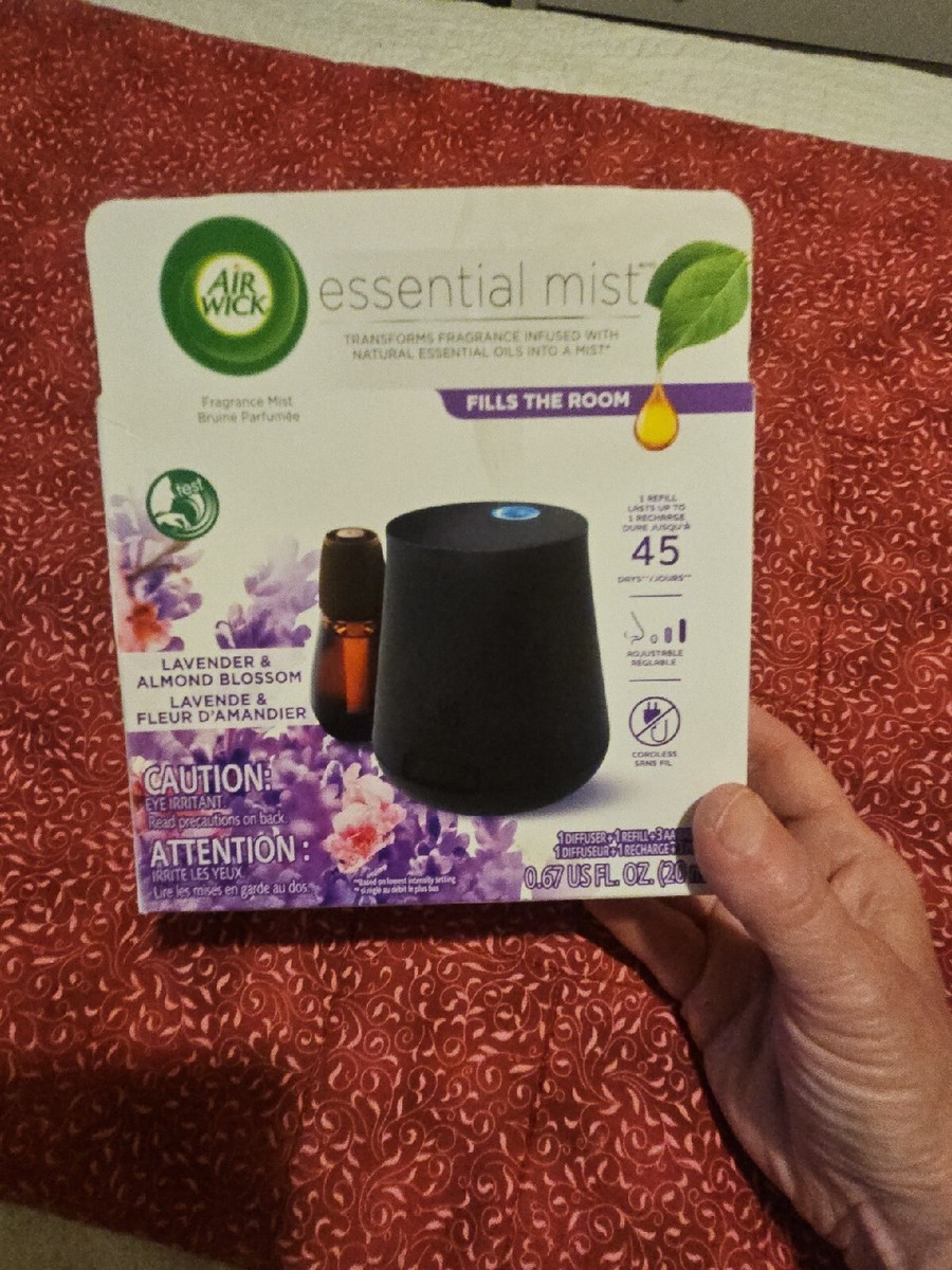 Air Wick Essential Oil Diffuser with Lavender Almond Blossom Refill 62338985763| eBay