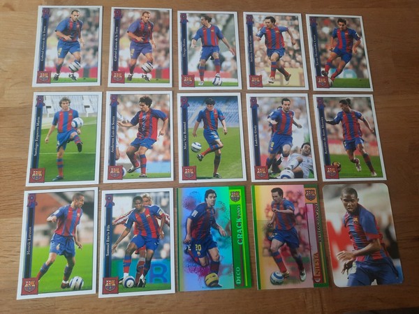 TEAM F.C.BARCELONA MUNDICROMO SPORT 2005/2006.ETO'O,INIESTA,XAVI,RONALDINHO