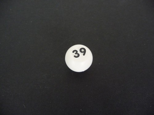 Spare Parts - CHAD VALLEY BINGO WHITE NUMBERED BALLS (No 1 to 45) - 0.5"/ 12.5mm - Picture 38 of 43