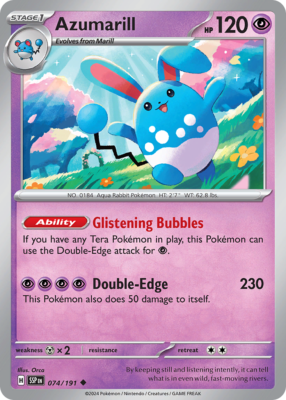 pokemon card azumarill 2/111 Holo Rare Neo Genesis Near Mint clear acrylic holder that perfectly accentuates the stunning visual design and character artwork Azumarill 74/191 Uncommon | Surging