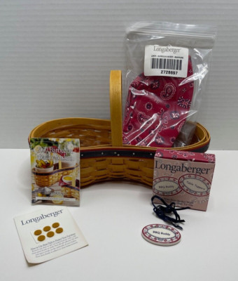 LONGABERGER Good Ole Summertime Barbeque Buddy Basket w/Liner,Protector & Tie On