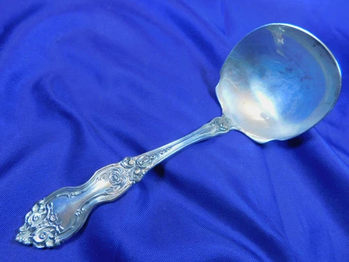 WALLACE LA REINE STERLING SILVER GRAVY LADLE - GOOD CONDITION