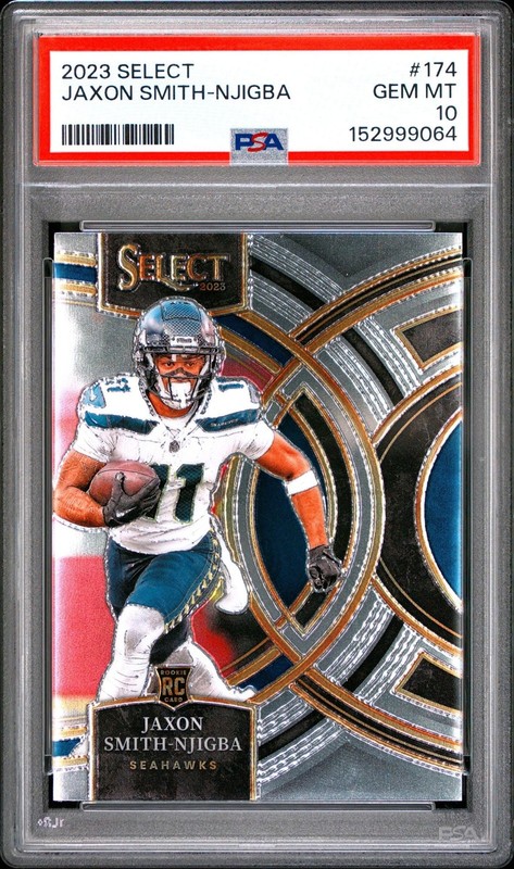Graded 2023 Panini Select Jaxon Smith Njigba #174 Rookie RC Card PSA 10