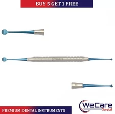 Dental Surgical Bone Curette Molt 2/4 Periosteal Elevators Titanium Blue DE
