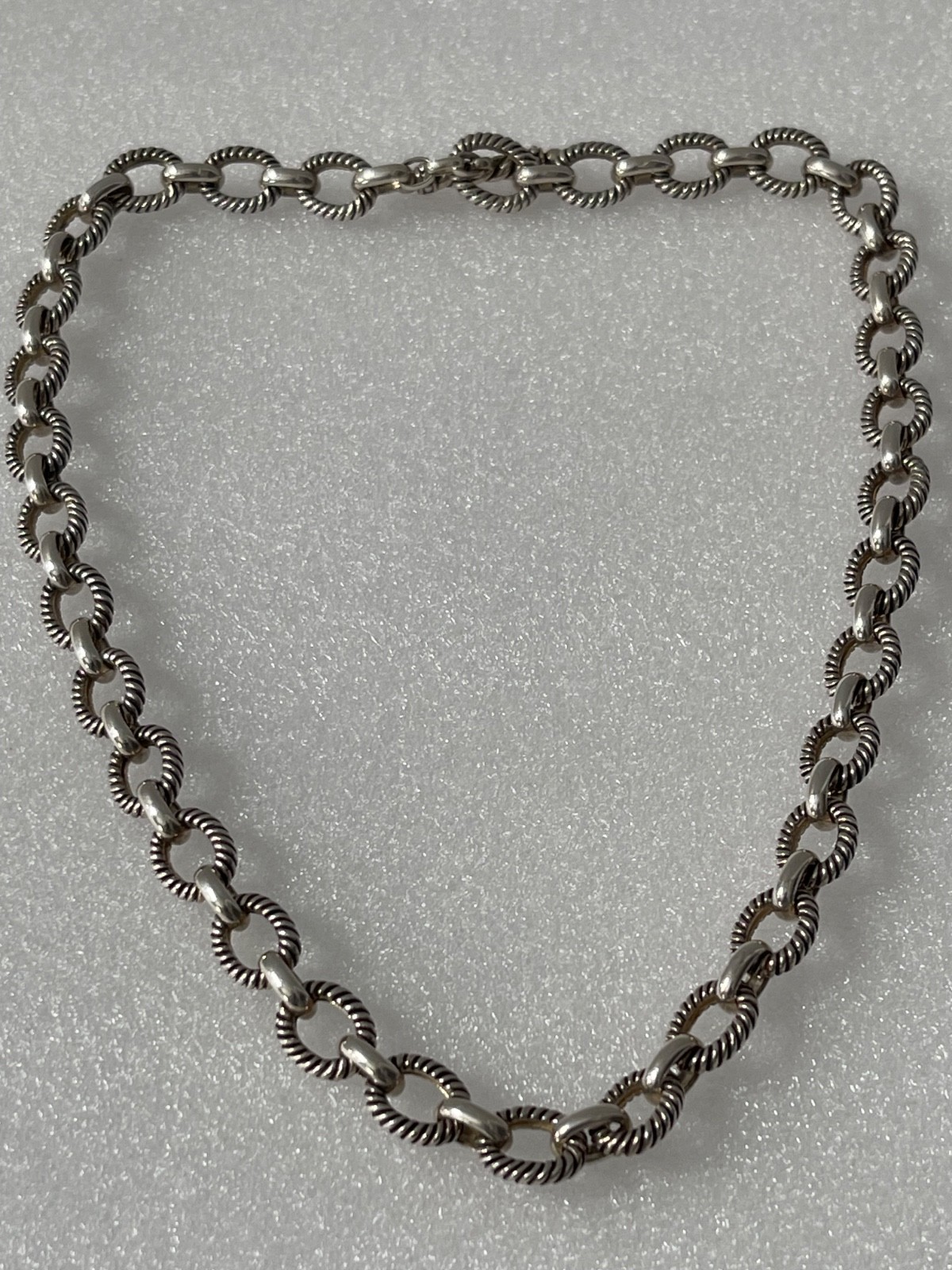 Solid Sterling Silver Toggle Necklace - image 1