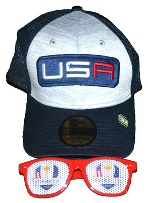 New Era 2023 Ryder Cup Team USA 39Thirty Flexfit MD/LG Hat & Pair Of Sunglasses